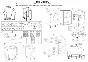 DULAP BUCATARIE VENTO BEJ/ALB D-40/82 STIL MODERN HALMAR - Img 2