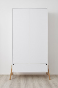 DULAP CU 2 USI PENTRU CAMERA BEBELUSI LOTTA ALB DESIGN SCANDINAV BA