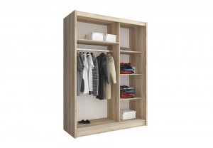 DULAP DORMITOR CU OGLINDA ALASKA 150 ALB DESIGN MODERN PSK - Img 3