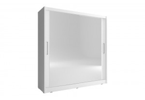 DULAP DORMITOR CU OGLINDA MAJA VI 200 ALB DESIGN MODERN PSK - Img 1
