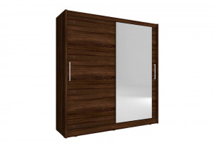 DULAP DORMITOR MAJA I 200 STEJAR SONOMA CIOCOLATIU DESIGN MODERN PSK