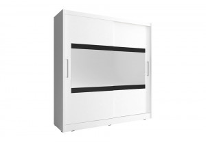 DULAP DORMITOR MAJA IV 200 ALB DESIGN MODERN PSK - Img 1