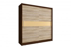 DULAP DORMITOR WIKI V 180 STEJAR SONOMA + CIOCOLATIU DESIGN MODERN PSK