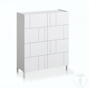 DULAP LIVING 90CM, EDDY RANDOM, COD 5075, STIL MODERN, REALIZATA PANOURI LAMINATE, USI SEMIGRAFIATE - Img 1