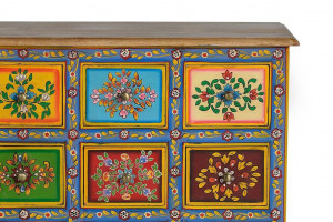 DULAP LIVING BERRY 70CM, MULTICOLOR, LEMN DE MANGO SI MDF, GINER Y COLOMER - Img 4
