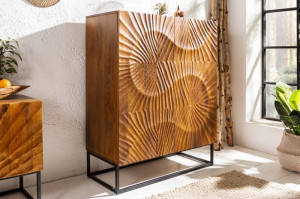 DULAP LIVING/ BUFET, SCORPION 120CM, DIN LEMN MASIV DE MANGO SI CADRUL DE METAL, ARTIM GROUP SELECTION - Img 1