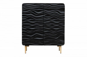 DULAP LIVING WAVE, 120CM, DIN LEMN MASIV MANGO, NEGRU, ARTIM GROUP SELECTION - Img 6