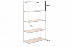 DULAP/RAFT 150X77CM, SLIM LINE, COD 42028, DIN METAL SI FURNIR, STIL INDUSTRIAL - Img 6