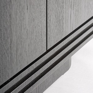 DULAP RIZE 148CM, LEMN DE STEJAR DE CULOARE NEAGRA, STIL ART DECO, VICAL HOME - Img 7