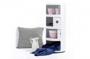 DULAPIOR COMBI 4, ALB, CONFECTIONAT DIN ABS, STIL MODERN - Img 1