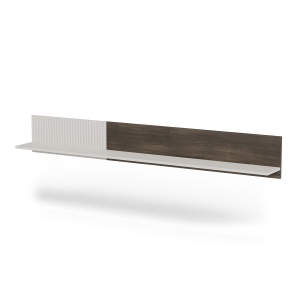 ETAJERA RANDOM 2 P-2, 180 CM, CASMIR/NUC/NEGRU, DIN MDF FURNIRUIT, POLIPROPILENA SI METAL, STIL MODERN - Img 1