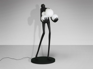 FIGURINA DECORATIVA CU LED( LAMPADAR), LA CARGA,180CM, FIBRA DE STICLA, RASINA SI ABAJURURI, DESIGN MODERN - Img 5