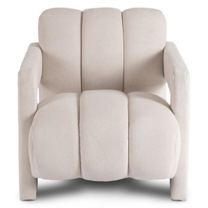 FOTOLIU, ARTIM MEBLE, REALIZAT DIN MATERIAL BOUCLE CREM SI METAL, STIL MODERN - Img 2