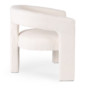 FOTOLIU, ARTIM MEBLE, REALIZAT DIN MATERIAL BOUCLE CREM SI METAL, STIL MODERN - Img 4