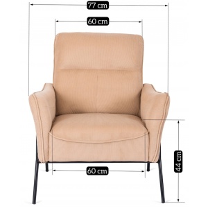 FOTOLIU, ARTIM MEBLE, REALIZAT DIN MATERIAL TEXTIL BEJ SI METAL, STIL MODERN - Img 6