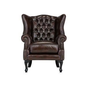 FOTOLIU CHESTERFIELD, DIN LEMN SI PIELE NATURALA, CULOARE MARO, ARTIM SELECTION - Img 7