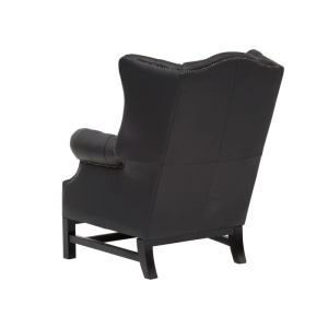 FOTOLIU CHESTERFIELD, DIN LEMN SI PIELE NATURALA, CULOARE NEAGRA, ARTIM SELECTION - Img 5