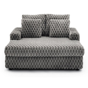 FOTOLIU CONFORTABIL, ARTIM MEBLE, REALIZAT DIN MATERIAL TEXTIL PLUS GRI SI LEMN, STIL MODERN - Img 4