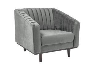 FOTOLIU CONFORTABIL ASPREY 1, GRI BLUVEL 14/WENGE, TAPITERIE DIN CATIFEA SI PICIOARE DIN LEMN