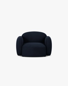 FOTOLIU CONFORTABIL BLAIR, 119X 95, ALBASTRU ROYAL, CU TAPITERIE DIN TEXTIL CATIFEA CASINO, MICADONI