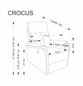 FOTOLIU CONFORTABIL CROCUS, BEJ, TAPITERIE DIN CATIFEA, CU FUNCTIE DE RABATARE ELECTRICA, STIL MODERN - Img 4