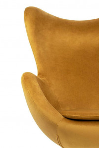 FOTOLIU CONFORTABIL EGG SZEROKI VELVET, VERDE KAKI/CROM, DIN CATIFEA SI METAL, STIL MODERN - Img 8