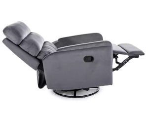 FOTOLIU CONFORTABIL RECLINER SI FUNCTIE DE PIVOTARE, ARGOS GRI, BLUVEL 14, TAPITERIE DIN CATIFEA, STIL MODERN - Img 3