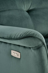 FOTOLIU CONFORTABIL SEMIR, VERDE, TAPITERIE DIN CATIFEA, CU FUNCTIE DE RABATARE SI PORT USB, STIL MODERN - Img 8