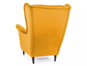 FOTOLIU CONFORTABIL STIL LADY, CURRY BLUVEL 68/WENGE, TAPITERIE DIN CATIFEA SI PICIOARE DIN LEMN - Img 3