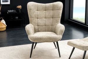 FOTOLIU CU SUPORT PICIOARE, SCANDINAVIA, TESATURA BOUCLE, DESIGN MODERN - Img 5