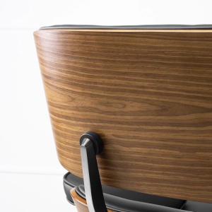 FOTOLIU CU TABURET, ARTIM, NEGRU/NATUR, MATERIAL LEMNOS, METAL SI PIELE ECO, STIL MODERN - Img 6
