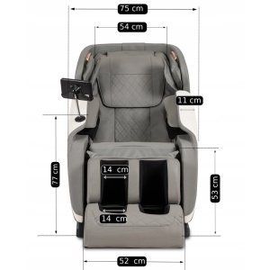 FOTOLIU DE MASAJ PROFESIONAL, VX MAX, ARTIM MEBLE, DIN PIELE ECO, CULOARE GRI, MENIU IN LIMBA ENGLEZA - Img 18