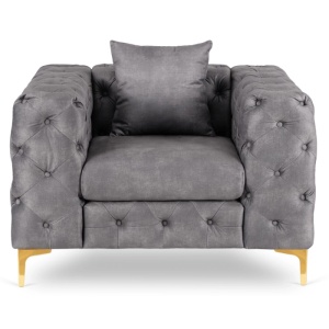 FOTOLIU DEOSEBIT 3, ARTIM MEBLE, MATERIAL TEXTIL( CATIFEA) SI SUPORT METALIC, CULOARE GRI/AURIU, STIL MODERN - Img 2