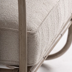 FOTOLIU DOUZAINS, REALIZAT DIN RATAN SI TEXTIL, CULOARE BEJ, REALIZAT MANUAL, VICAL HOME - Img 6