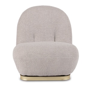 FOTOLIU LIVING ROTATIV SONNY, REALIZAT DIN METAL SI TEXTIL BOUCLE, CULOARE GRI/AURIU, ARTIM MEBLE - Img 4