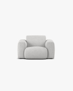 FOTOLIU LOUNGE MOLINO, 100X108, ARGINTIU, CU TAPITERIE DIN TEXTIL CHENILLE EDEN, MICADONI