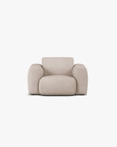 FOTOLIU LOUNGE MOLINO, 100X108, BEJ, CU TAPITERIE DIN TEXTIL CHENILLE REBEL, MICADONI