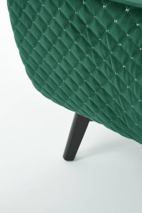 FOTOLIU MARVEL, VERDE INCHIS/NEGRU, TAPITERIE DIN STOFA FINA SI PICIOARE DIN LEMN MASIV, STIL CLASIC - Img 8