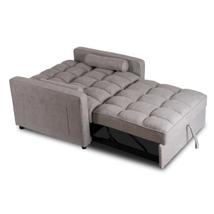 FOTOLIU RABATABIL, ARTIM MEBLE, CU SPATIU DE SOMN, REALIZAT DIN TEXTIL GRI, STIL MODERN - Img 9