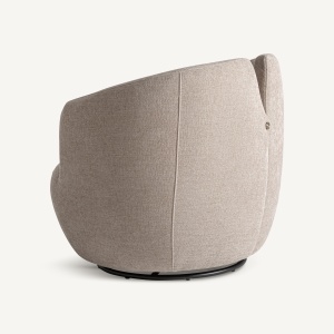 FOTOLIU ROTATIV VIPITENO, REALIZAT DIN METAL, LEMN SI TEXTIL CHENILLE, CULOARE BEJ, REALIZAT MANUAL, VICAL HOME - Img 4