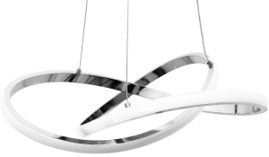 Lampă de tavan Inel suspendat LED modern + telecomandă APP389-CP Chrome - Img 3