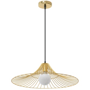 Lămpa de tavan suspendata plata rotunda Loft auriu APP499-1CP - Img 2