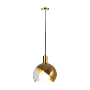 Lampă de tavan suspendată sticlă aurie APP638-1CP - Img 2