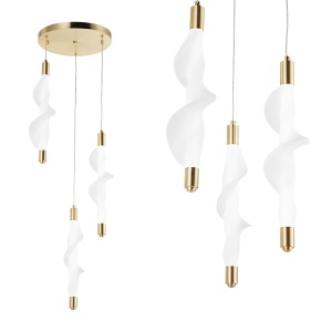 Lampa LED G009-3CPR WHITE/GOLD - Img 1
