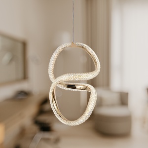 Lampă suspendată LED G077-3CPR Gold - Img 2