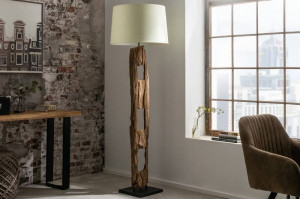 LAMPADAR , BARRACUDA 177CM, COD 41046, DIN LEMN SI BAZA DE METAL - Img 1