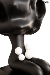 LAMPADAR HUMAN IN THE CLOUDS, NEGRU, CONFECTIONAT METAL SI FIBRA DE STICLA, STIL MODERN - Img 3