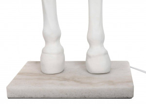 LAMPADAR KON HORSE STAND M, ALB, DIN FIBRA DE STICLA, MARMURA SI TEXTIL, STIL MODERN - Img 8