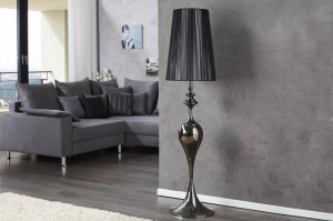 LAMPADAR, LUCIE NEGRU, 160CM, DIN METAL SI TEXTIL - Img 2