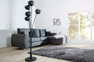 LAMPADAR MAGMA NEGRU/AURIU 170CM DIN METAL COD 37004 - Img 3